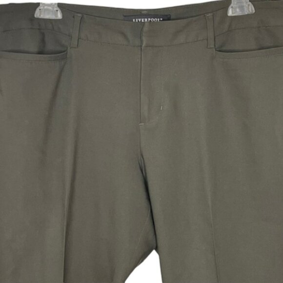 Liverpool Harper Bootcut Dress/Career Pants - Peat (Olive) Green - 12/31 - Picture 4 of 11